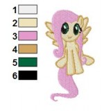 Sweet Fluttershy My Little Pony Embroidery Design